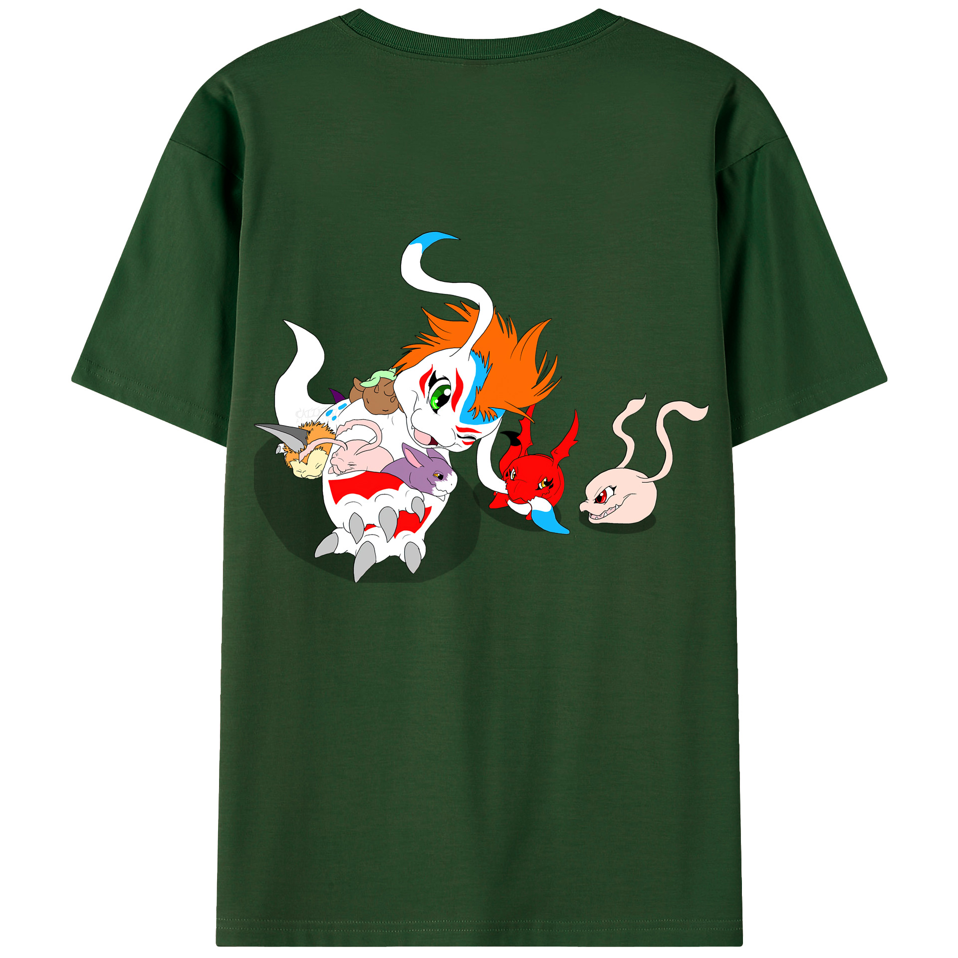 （画像用） Digimon デジタルモンスター/デジモン 綿100％半袖Tシャツ（背面プリント）